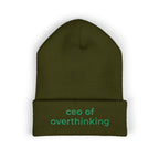 CEO of Overthinking Embroidered Funny beanie