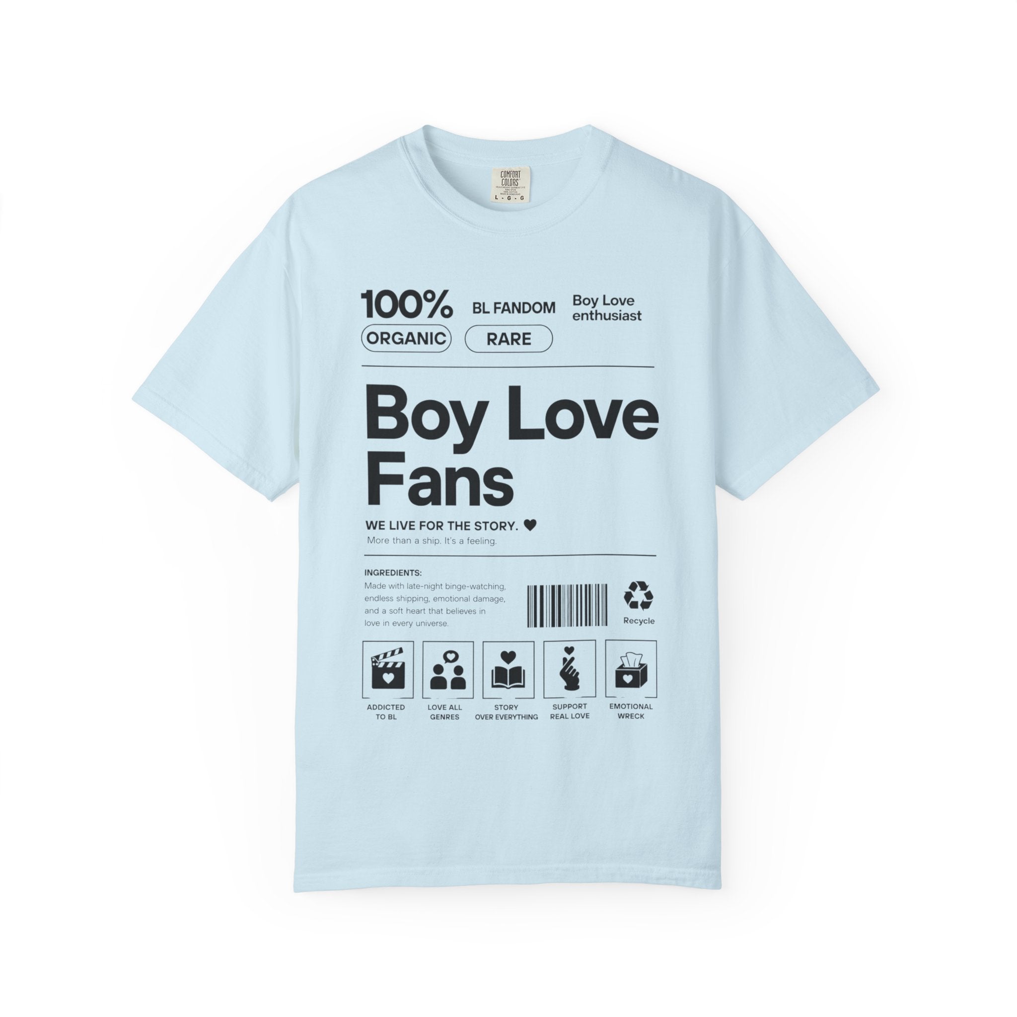 Boy Love Fans Fandom T-Shirt BL Fujoshi Anime Aesthetic Tee