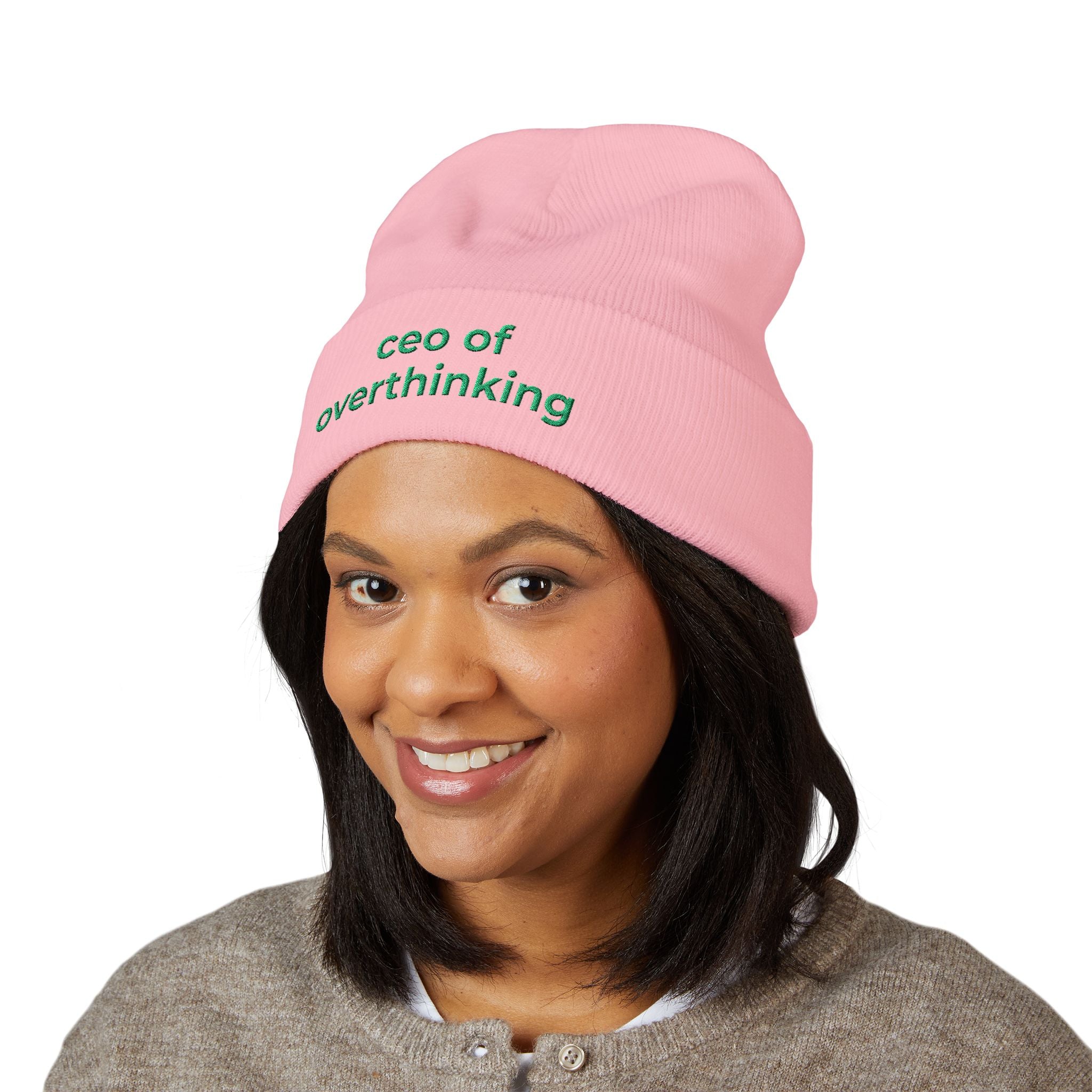 CEO of Overthinking Embroidered Funny beanie
