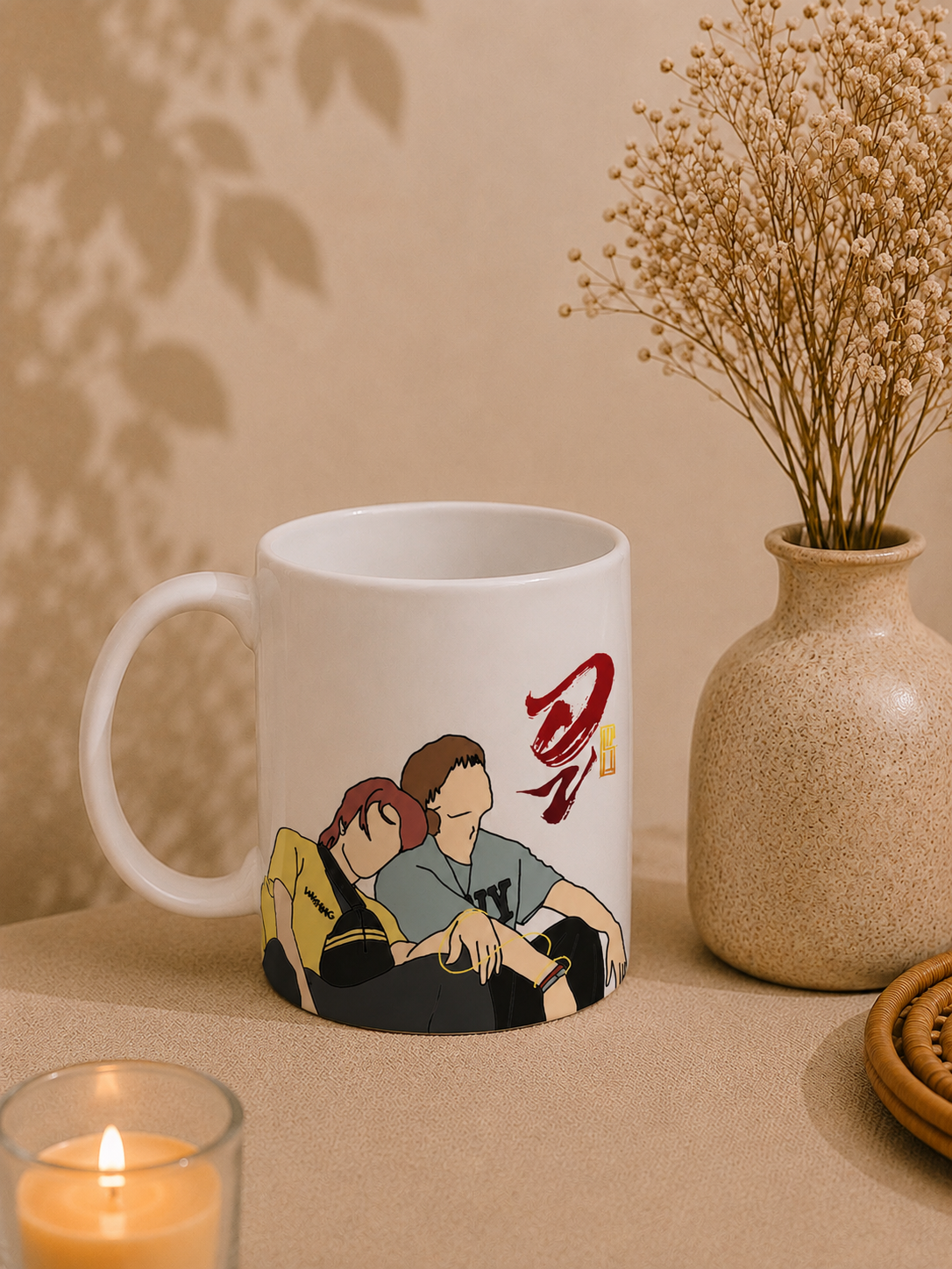 WU The Series SkyNani Mug | Sky Wongravee Nani Hirunkit Fan Gift | Thai BL Series Couple Art