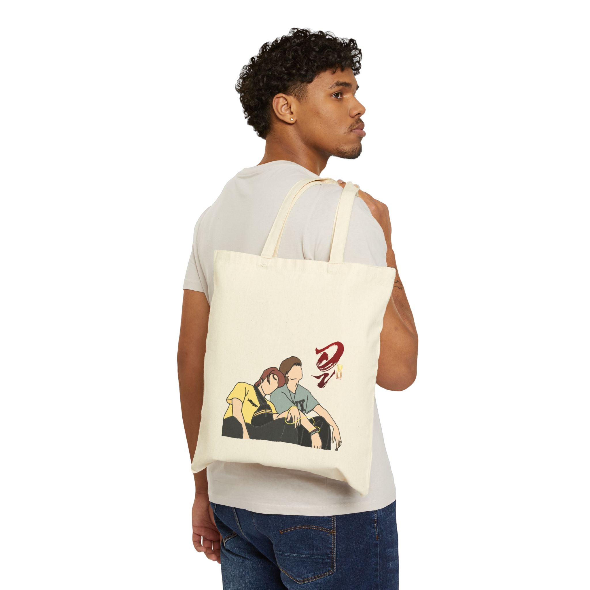 WU The Series, SkyNani Bag | Sky Wongravee Nani Hirunkit Fan Gift | Thai BL Series Couple Minimalist Line Art Tee