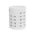 Learn Thai Alphabet Chart Ceramic Mug Thai Letters, Language Study Aesthetic