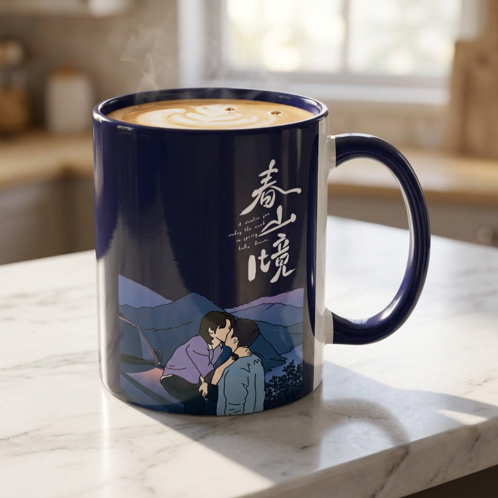 A Winter Sun Wakes the Wind in Spring Hills Dream BL CDrama Mug | Liu Jingyu & Xiong Yiwen Fan Art | Chinese Drama Mug