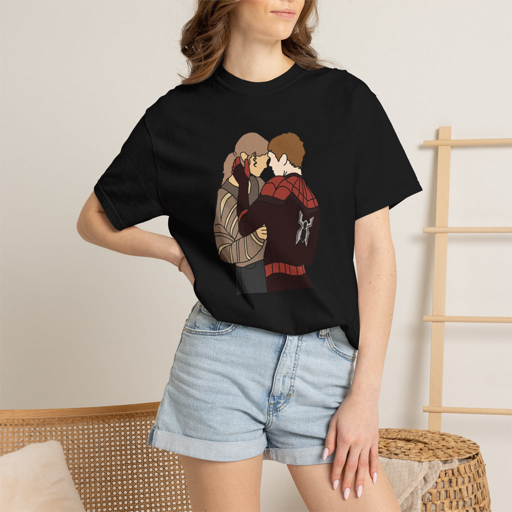 Tom Holland Zendaya Spider-Man Shirt, Peter Parker & MJ Fan Art, Aesthetic Superhero Tee Gift