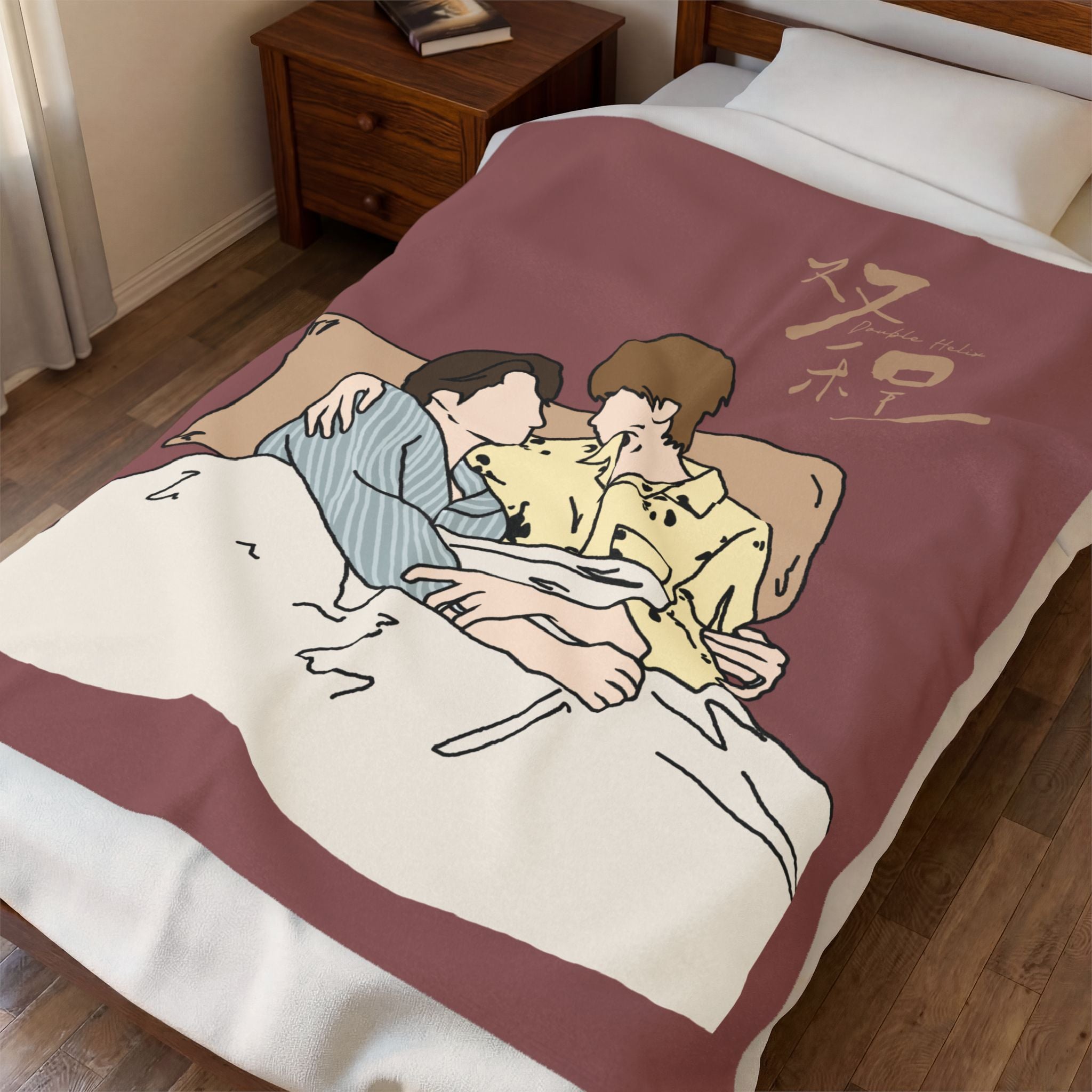 Double Helix Chinese BL Drama Velveteen Plush Blanket | Ayden Sng Lyu Sitong Lu Feng Yichen