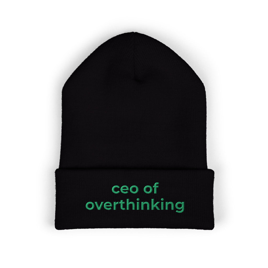 CEO of Overthinking Embroidered Funny beanie