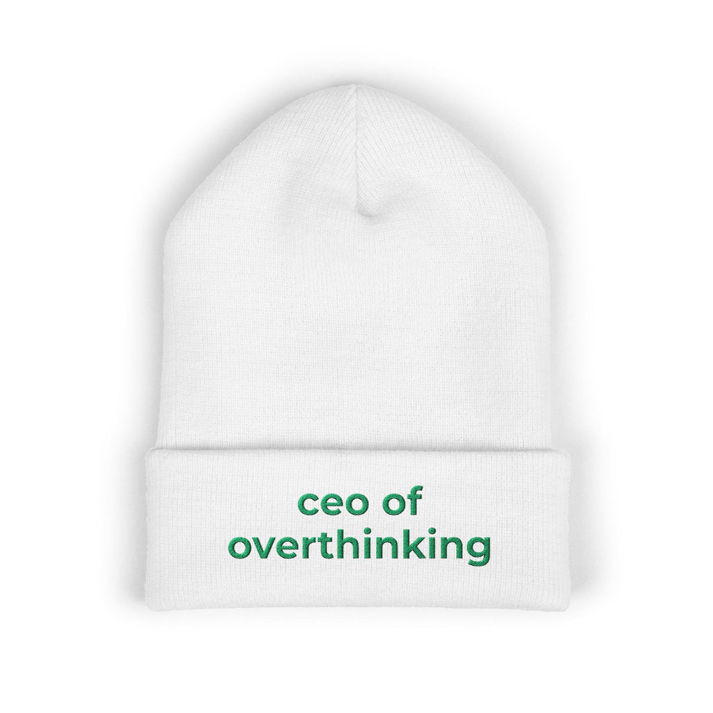 CEO of Overthinking Embroidered Funny beanie