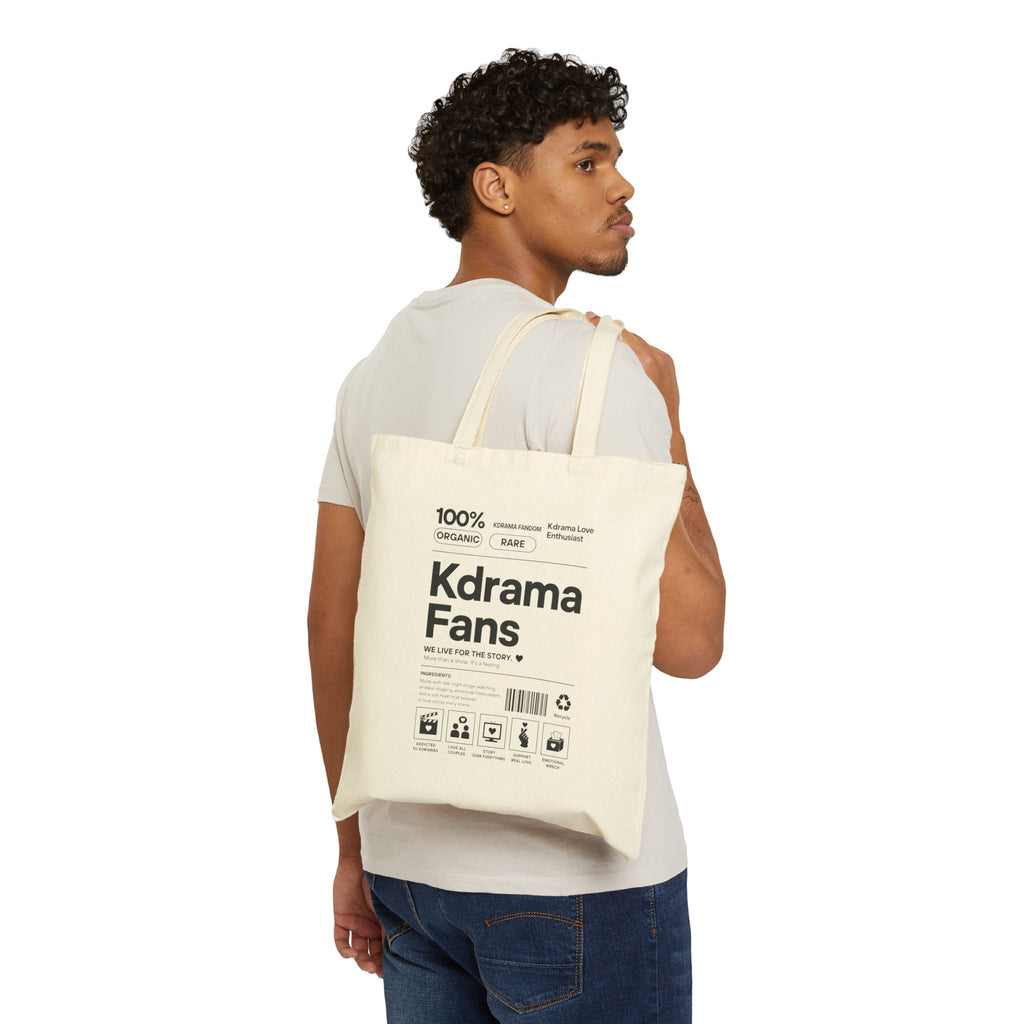 K-Drama Fans Typography Tote Bag | Korean Drama Canvas Tote