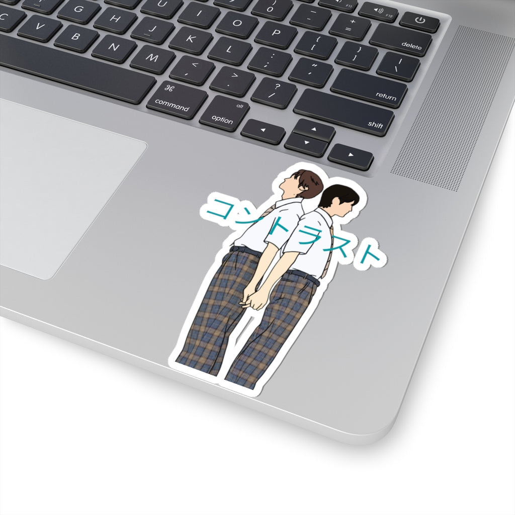 BL Drama Line Art Kiss-Cut Stickers | Luchi Haruhi & Akune Haruse, Japanese BL Aesthetic