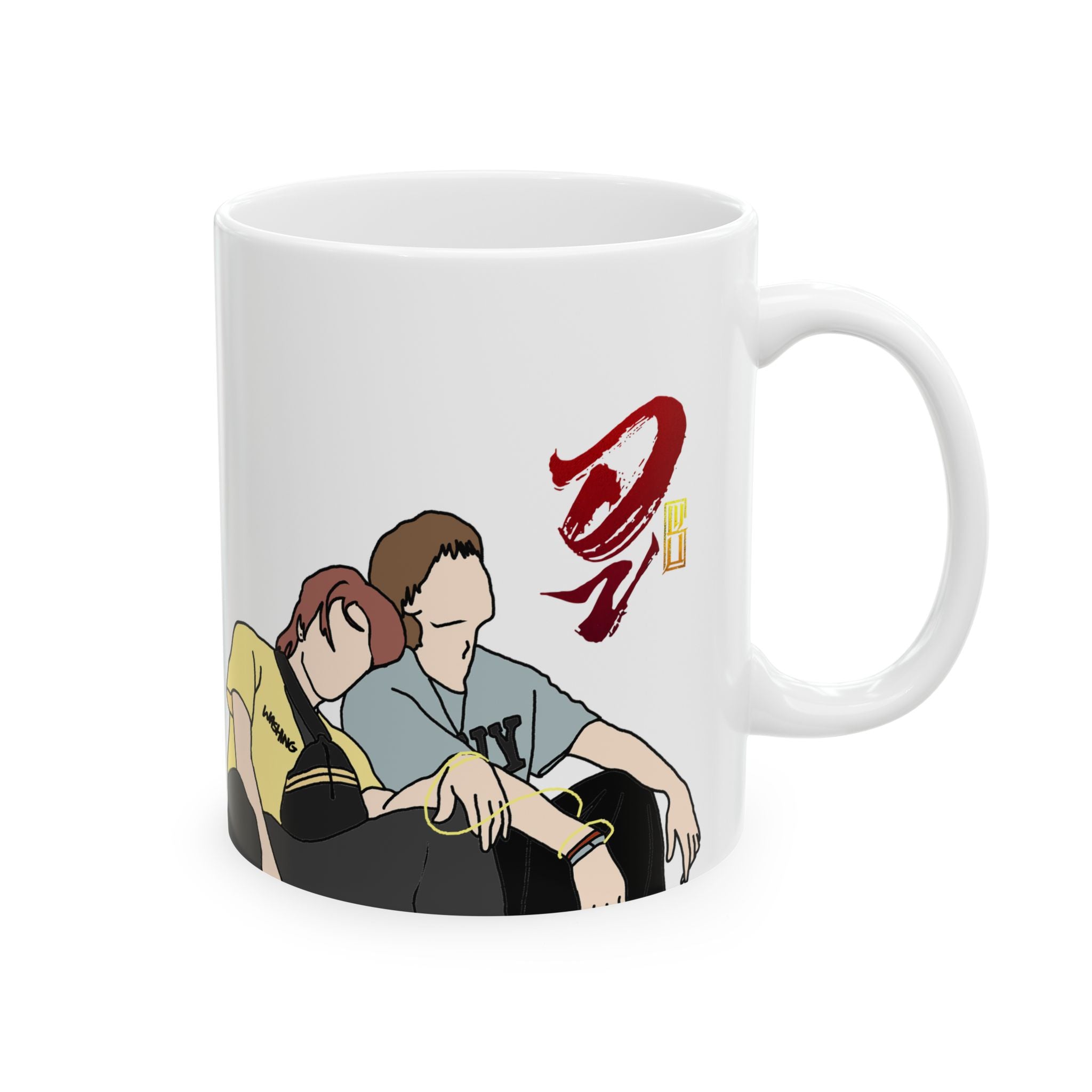 WU The Series SkyNani Mug | Sky Wongravee Nani Hirunkit Fan Gift | Thai BL Series Couple Art