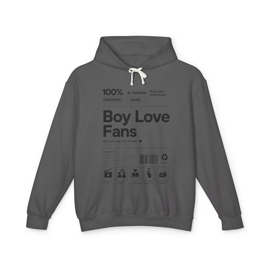 Boy Love Fans Hoodie | BL Fandom Streetwear, Anime Aesthetic, Minimalist Fujoshi