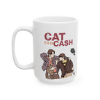 Cat For Cash Thai BL Mug | FirstKhao Couple Gift | First Kanaphan & Khaotung Thanawat Fan Merch | BL Lover Coffee Cup