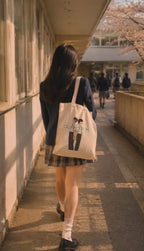 Contrast コントラストBL Drama Line Art Tote Bag | Luchi Haruhi & Akune Haruse Japanese BL Aesthetic