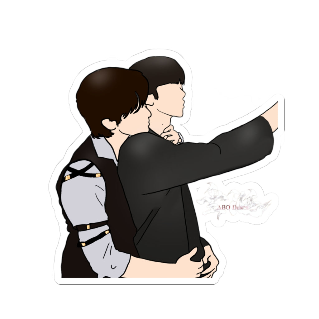 BL Drama Abo Desire XingQiu Couple Kiss-Cut Stickers