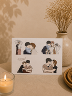 Duang With You Teeteepor Sticker Pack | Thai BL Series Fan Art | Set of 5 Vinyl Stickers | Cute Laptop & Journal Decals