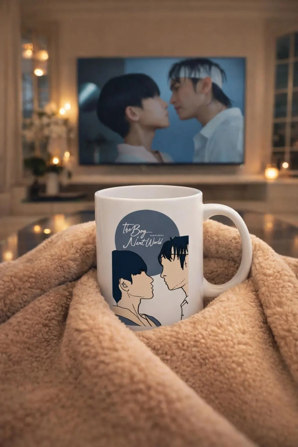 Boss x Noeul, Thai Boy Love - The boy next World BL Series, Thai Drama Gift, Coffee Mug