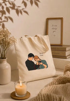 Pondphuwin Mee and Thee Thai BL Series sticker design Tote Bag | GMMTV characters