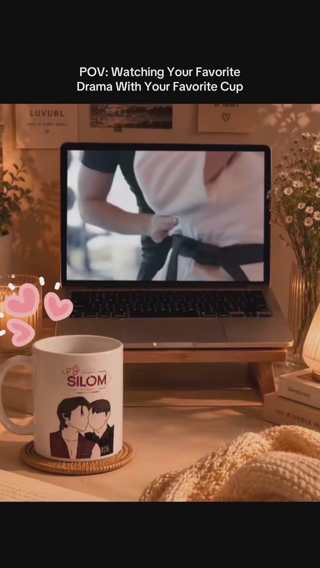 Love of Silom Thai BL Mug | UpPoom Couple Gift | Uppoompat & Poom Fan Merch | Boys Love Coffee Cup
