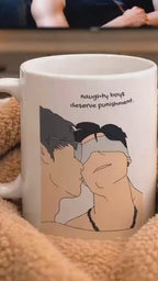 PoohPavel Mug Naughty Boys Deserve Punishment | Pit Babe S2 Charlie Babe Mug | Thai BL Drama Gift
