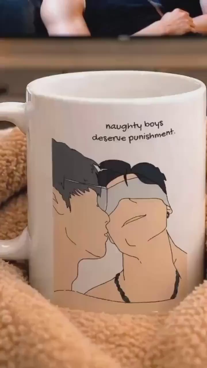 PoohPavel Mug Naughty Boys Deserve Punishment | Pit Babe S2 Charlie Babe Mug | Thai BL Drama Gift